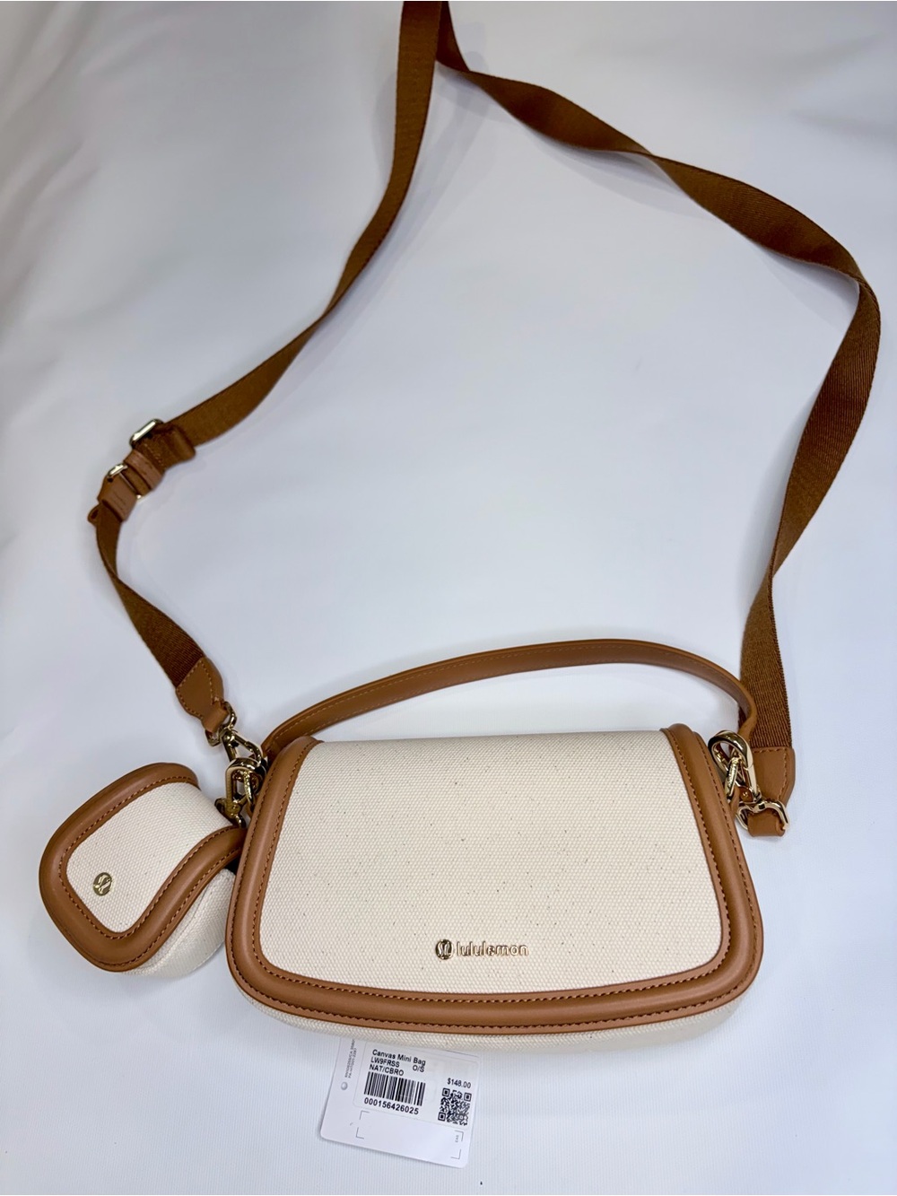 lululemon athletica Cream and Tan Canvas Top-Handle Bag - Picture 8 of 10